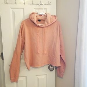 Faded Orange Crop Sweatshirt